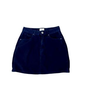 91 Womens Corduroy Skirt Navy Blue in Color Size 4